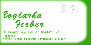 boglarka ferber business card